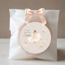Personalisierter Ballerina-Geburtstag in Rosa mit