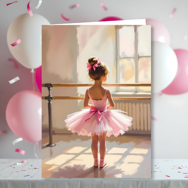 Personalisierter Ballett-Geburtstag + Malvorlage Karte (Von Creator hochgeladen)