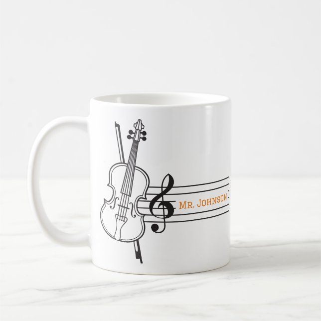 Personalisierter Bandlehrer Inspiration Zitat Kaffeetasse (Links)