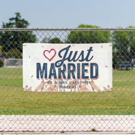 personalisierter Banner für verheiratete Fahrzeuge