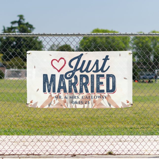 personalisierter Banner für verheiratete Fahrzeuge (Insitu)