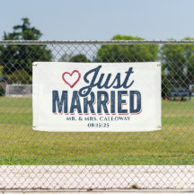 personalisierter Banner für verheiratete Fahrzeuge