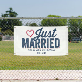 personalisierter Banner für verheiratete Fahrzeuge