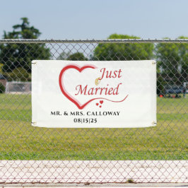 personalisierter Banner für verheiratete Fahrzeuge