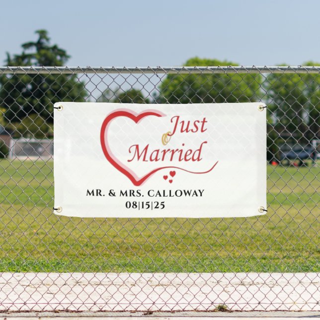 personalisierter Banner für verheiratete Fahrzeuge (Insitu)