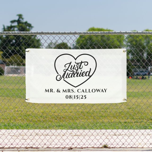 personalisierter Banner für verheiratete Fahrzeuge (Insitu)
