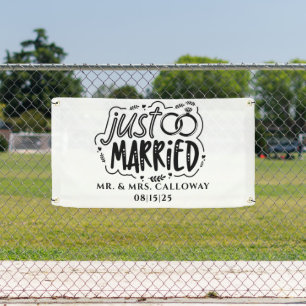 personalisierter Banner für verheiratete Fahrzeuge