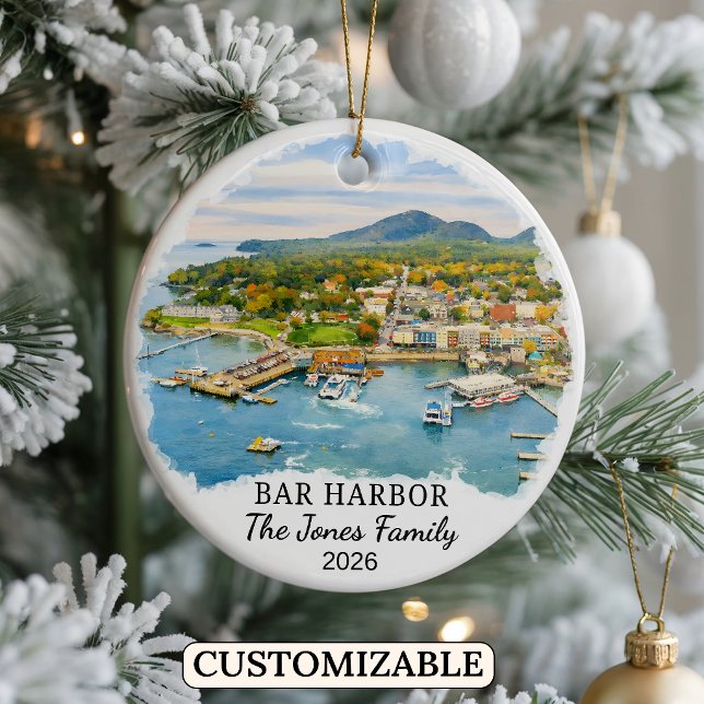 Personalisierter Bar Harbor Schmuck, Maßgeschneide Keramik Ornament (Von Creator hochgeladen)