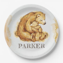 Personalisierter Bär Pappteller