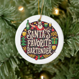Personalisierter Barkeeper Weihnachtsschmuck