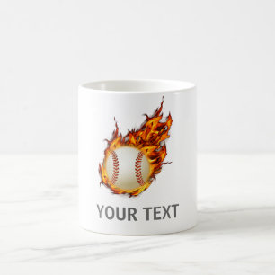Personalisierter Baseball-Ball auf Feuerwehr-Tasse Tasse
