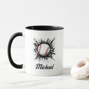 Personalisierter Baseball-Ball bricht durch die Ma Tasse