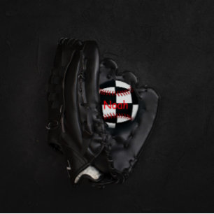 Personalisierter Baseball-Ball in Schwarzweiß Baseball