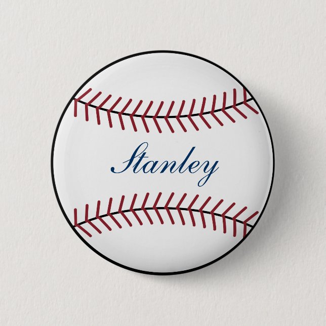 Personalisierter Baseball-Button Button (Vorderseite)