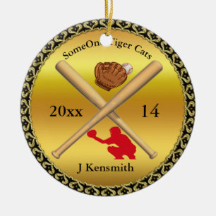 Personalisierter Baseball Champions League-Ausstel Keramik Ornament