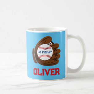 Personalisierter Baseball des Pitcher Boy Kaffeetasse