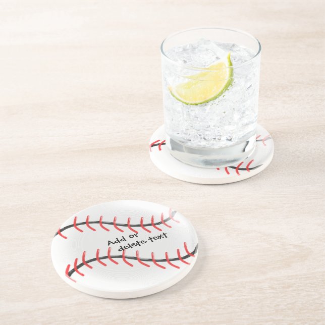 Personalisierter Baseball-Entwurf Getränkeuntersetzer (Seite)