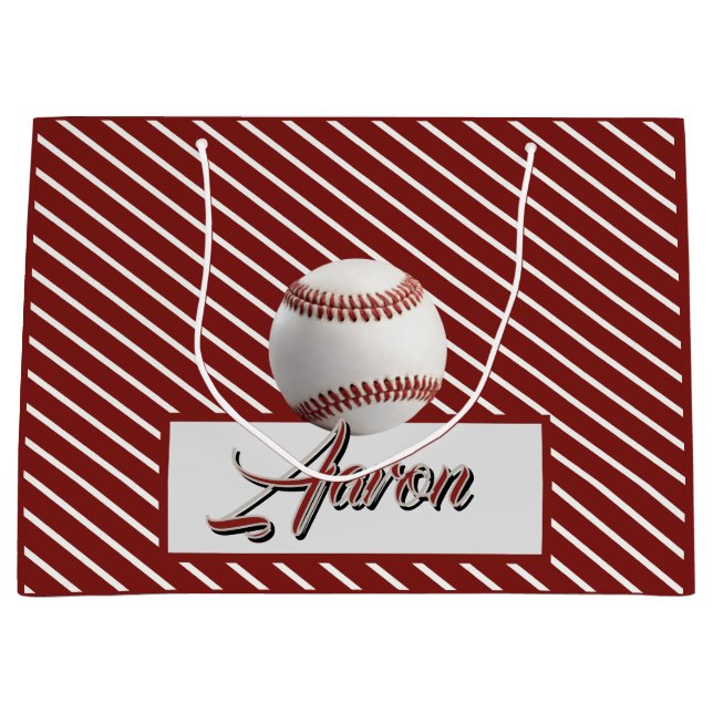 Personalisierter Baseball Große Geschenktüte (Vorderseite)