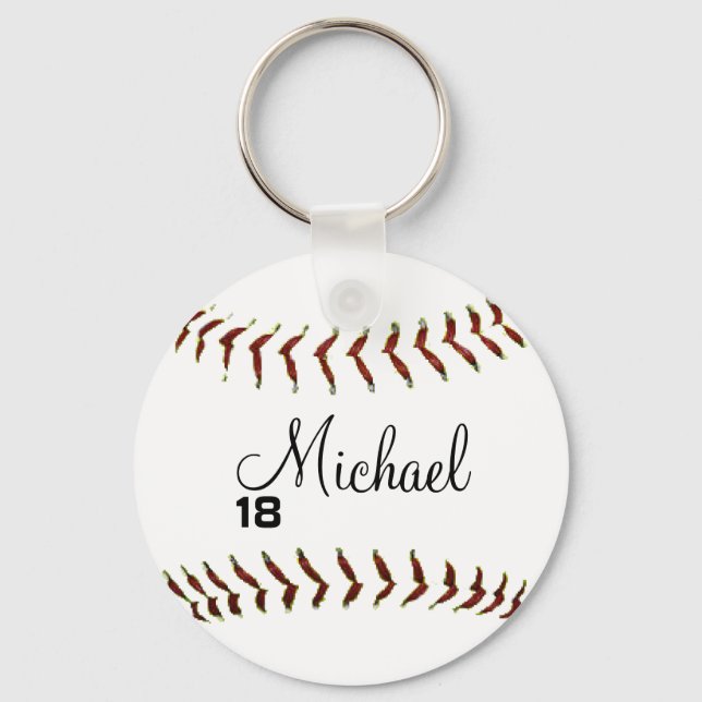 Personalisierter Baseball-Keychain Schlüsselanhänger (Vorderseite)