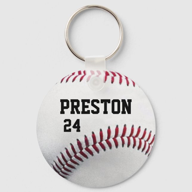 Personalisierter Baseball-Keychain Schlüsselanhänger (Vorderseite)