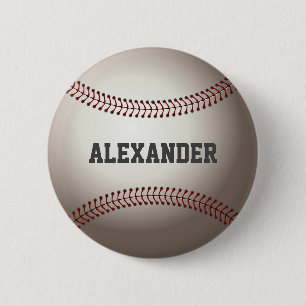 Personalisierter Baseball-Liebhaber Button