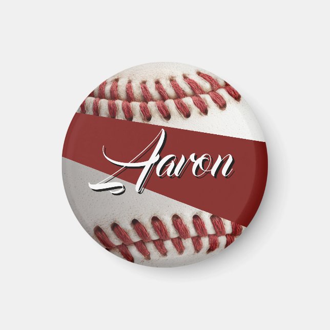 Personalisierter Baseball Magnet (Vorne)