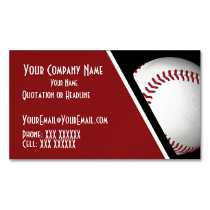 Personalisierter Baseball Magnetische Visitenkarte