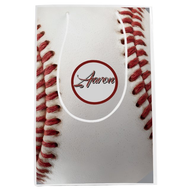 Personalisierter Baseball Mittlere Geschenktüte (Vorderseite)