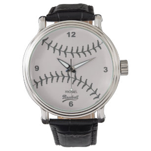Personalisierter Baseball-Name Überwachung Armbanduhr