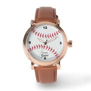 Personalisierter Baseball-Name Überwachung Armbanduhr