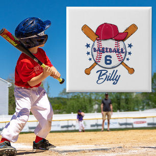 Personalisierter Baseball-Name und -Nummernknopf Button