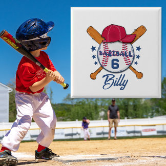 Personalisierter Baseball-Name und -Nummernknopf | Button