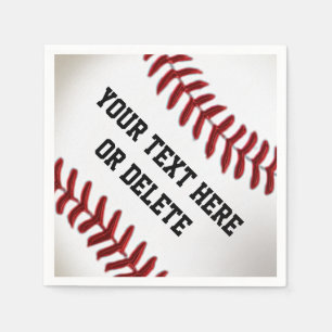 Personalisierter Baseball Napkins mit IHREM TEXT Serviette