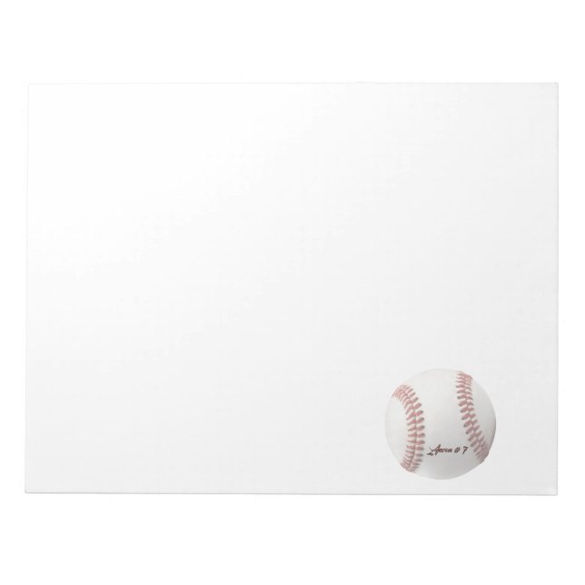 Personalisierter Baseball Notizblock (Vorderseite)