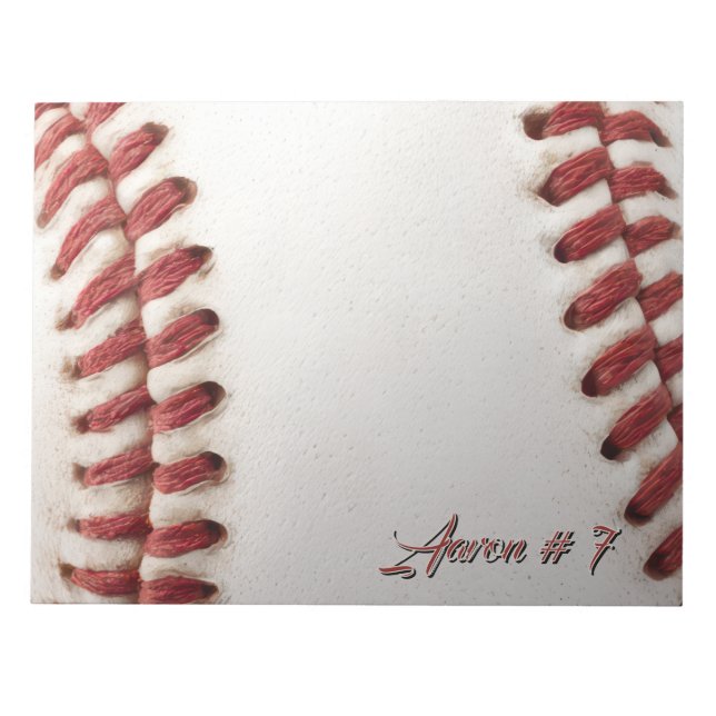 Personalisierter Baseball Notizblock (Vorderseite)