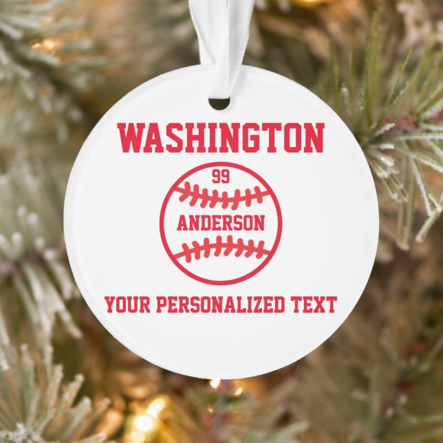 Personalisierter Baseball Ornament (Baum)