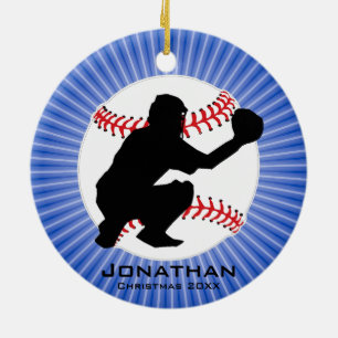 Personalisierter Baseball-Ornament Keramik Ornament