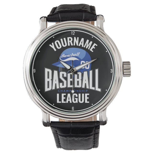 Personalisierter Baseball-Player-NAME-Team-Champ-C Armbanduhr (Vorderseite)