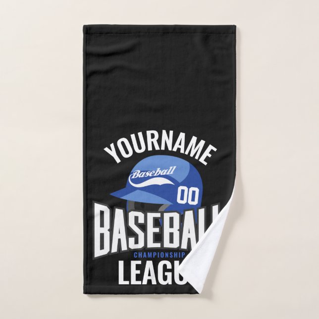 Personalisierter Baseball-Player-NAME-Team-Champ-C Badhandtuch Set (Handtuch)
