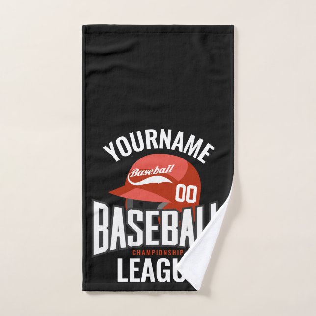 Personalisierter Baseball-Player-NAME-Team-Champ-C Badhandtuch Set (Handtuch)