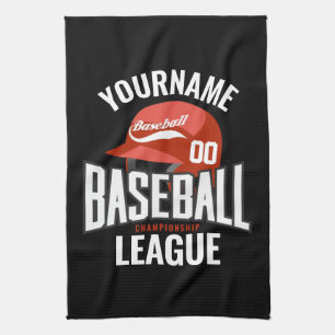 Personalisierter Baseball-Player-NAME-Team-Champ-C Geschirrtuch