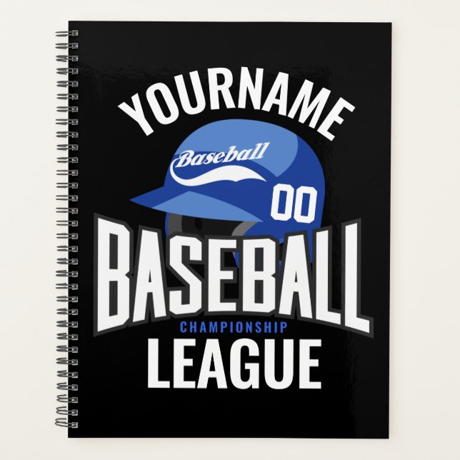 Personalisierter Baseball-Player-NAME-Team-Champ-C Planer (Vorderseite)