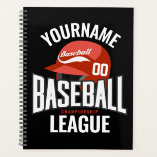 Personalisierter Baseball-Player-NAME-Team-Champ-C Planer