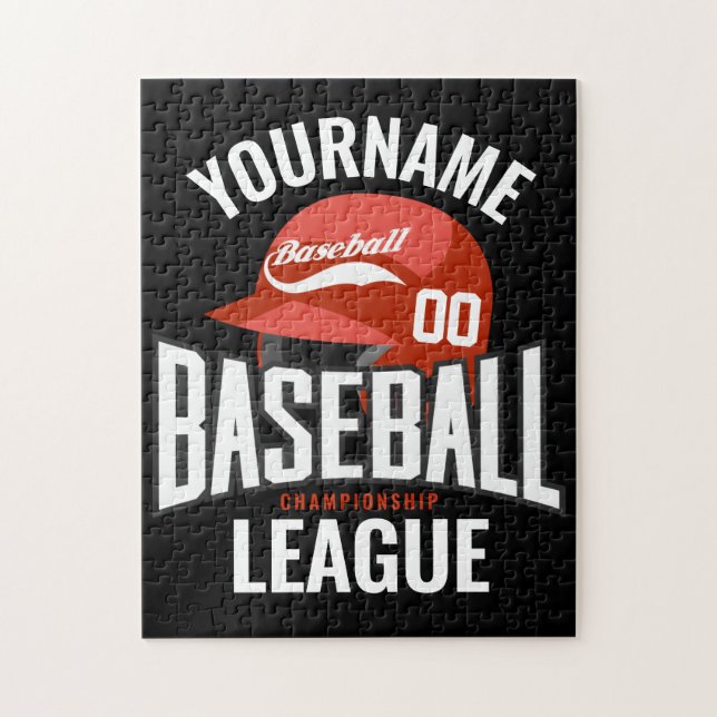 Personalisierter Baseball-Player-NAME-Team-Champ-C Puzzle (Vertikal)