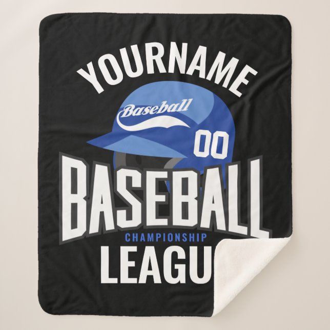 Personalisierter Baseball-Player-NAME-Team-Champ-C Sherpadecke (Vorderseite)