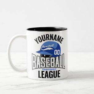 Personalisierter Baseball-Player-NAME-Team-Champ-C Zweifarbige Tasse