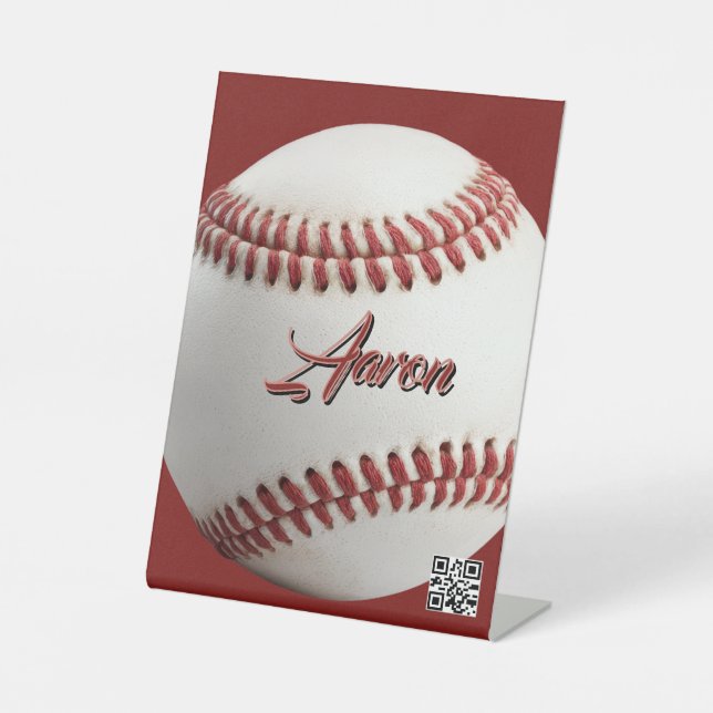 Personalisierter Baseball Sockelschild (Vorderseite)