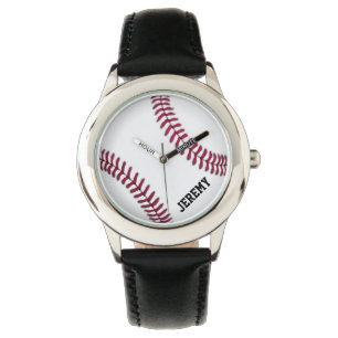 Personalisierter Baseball-Spieler-Trainer-Name Armbanduhr