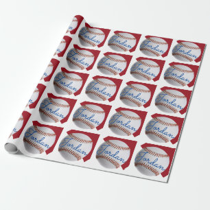 Personalisierter Baseball-Sport Geschenkpapier