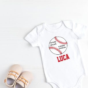 Personalisierter Baseball-Sport-Themen-Body Baby Strampler